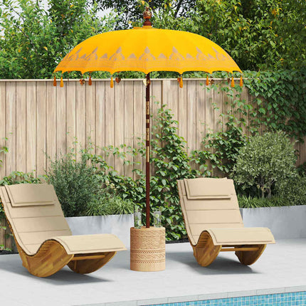 Balinesisk Parasol Gul 185 x 185 x 260 cm Bomull