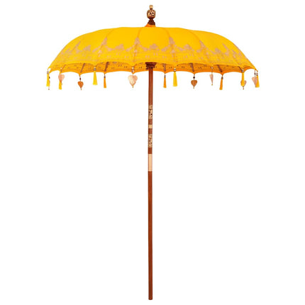 Balinesisk Parasol Gul 185 x 185 x 260 cm Bomull