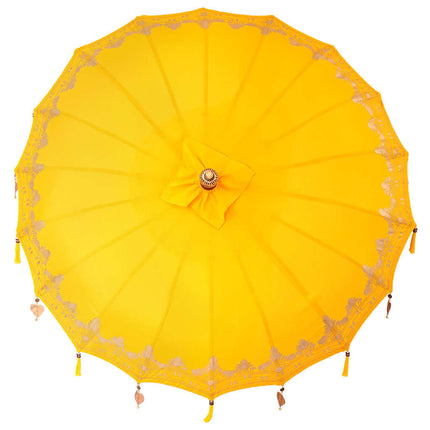 Balinesisk Parasol Gul 185 x 185 x 260 cm Bomull