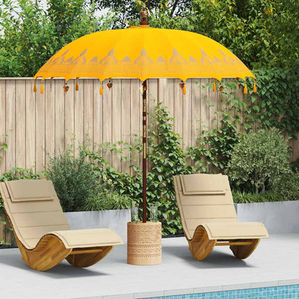 Balinesisk Parasol Gul 215 x 215 x 260 cm Bomull