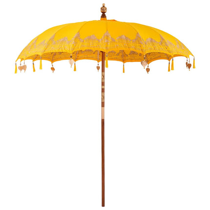 Balinesisk Parasol Gul 215 x 215 x 260 cm Bomull