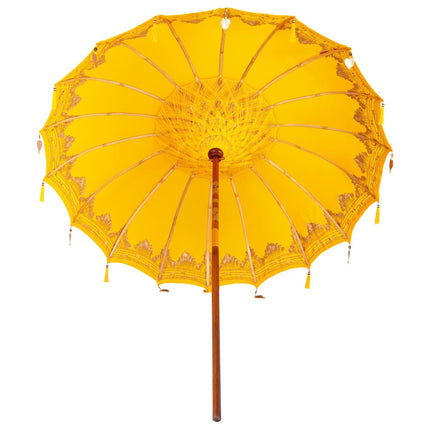 Balinesisk Parasol Gul 215 x 215 x 260 cm Bomull