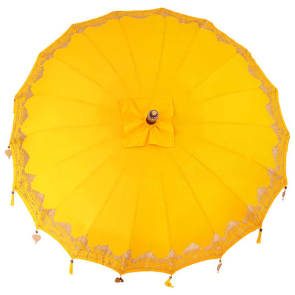Balinesisk Parasol Gul 215 x 215 x 260 cm Bomull