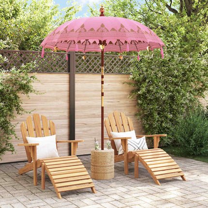 Balinesisk Parasol Rosa 185 x 185 x 260 cm Bomull