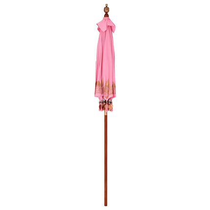 Balinesisk Parasol Rosa 185 x 185 x 260 cm Bomull