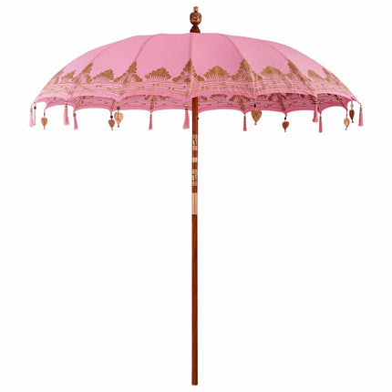 Balinesisk Parasol Rosa 215 x 215 x 260 cm Bomull