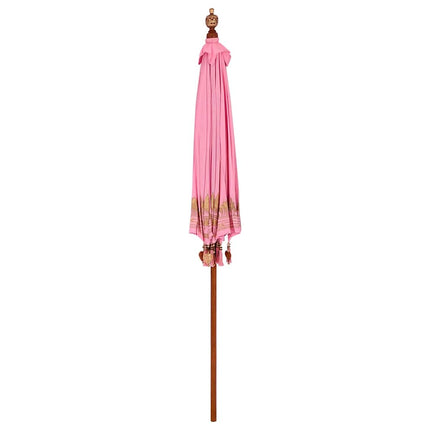 Balinesisk Parasol Rosa 215 x 215 x 260 cm Bomull