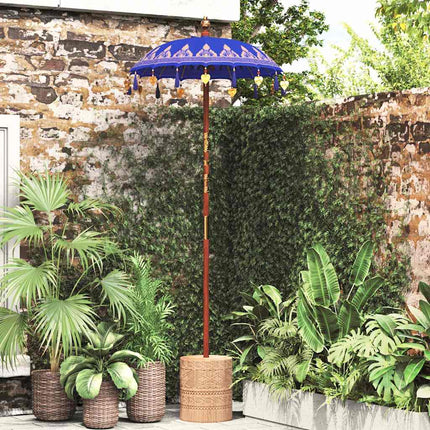 Balinesisk Parasol Blå 125 x 125 x 260 cm Bomull