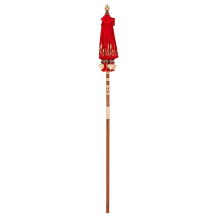 Balinesisk Parasol Röd 125 x 125 x 260 cm Bomull
