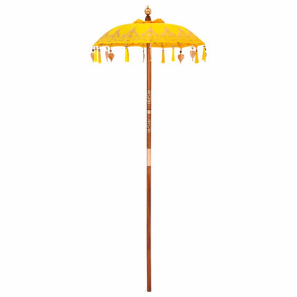 Balinesisk Parasol Gul 125 x 125 x 260 cm Bomull