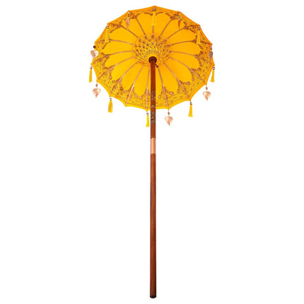 Balinesisk Parasol Gul 125 x 125 x 260 cm Bomull