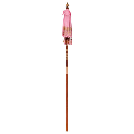 Balinesisk Parasol Rosa 125 x 125 x 260 cm Bomull