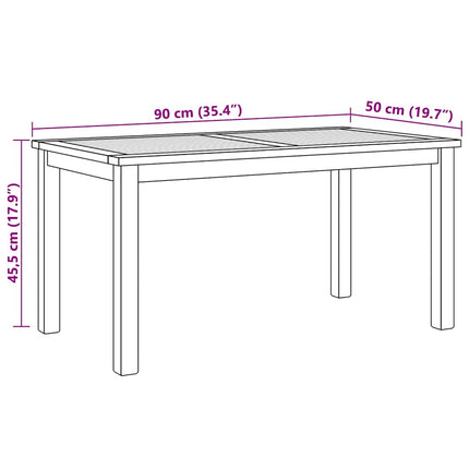 Kaffeebord Brun 90 x 50 x 45,5 cm Massivt teakträ