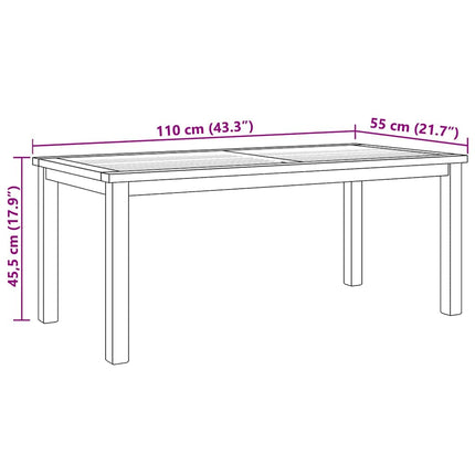 Kaffeebord Brun 110 x 55 x 45 cm Massivt teakträ