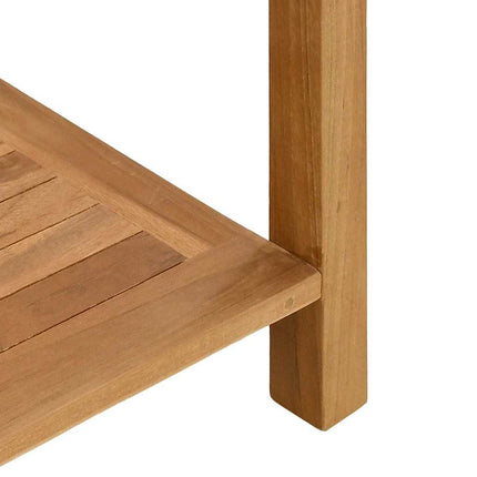 Konsolbord med lagring Brun 80 x 35 x 75 cm Massivt teakträ