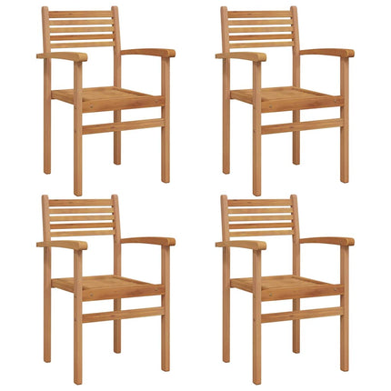 Stol 4 pcs Brun 56 x 55 x 90.5 cm Massivt teakträ