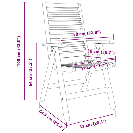 Stol 2 pcs Brun 64,5 x 52 x 108 cm Massivt teakträ