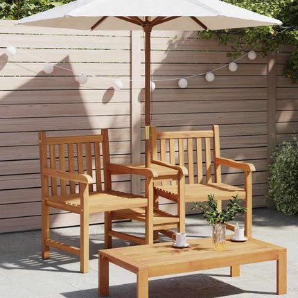 Trädgårds utomhusstolar 152 x 63 x 89 cm Massivt teakträ