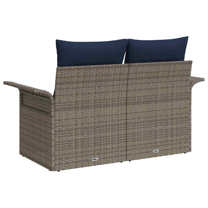 Trädgårdsoffa med kudde 141 x 62 x 69 cm konstrotting