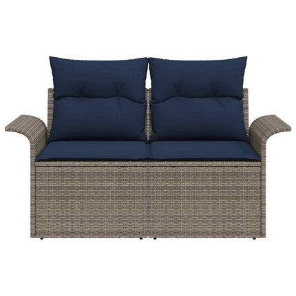 Trädgårdsoffa med kudde 141 x 62 x 69 cm konstrotting