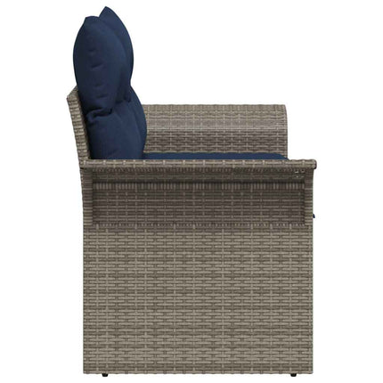 Trädgårdsoffa med kudde 141 x 62 x 69 cm konstrotting