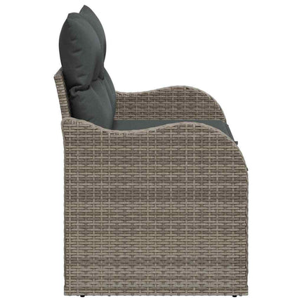 Trädgårdsoffa med kudde Grå 121 x 62 x 69cm konstrotting