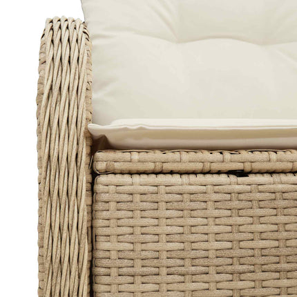 Trädgårdsoffa med kudde Beige 121 x 62 x 69cm konstrotting