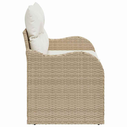 Trädgårdsoffa med kudde Beige 121 x 62 x 69cm konstrotting