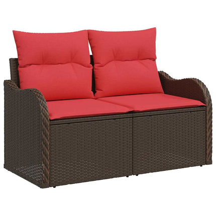 Trädgårdsoffa med kudde 121 x 62 x 69 cm konstrotting