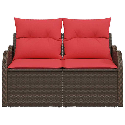 Trädgårdsoffa med kudde 121 x 62 x 69 cm konstrotting
