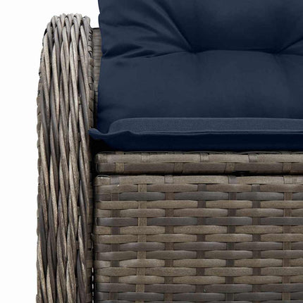 Trädgårdsoffa med kudde 121 x 62 x 69 cm konstrotting