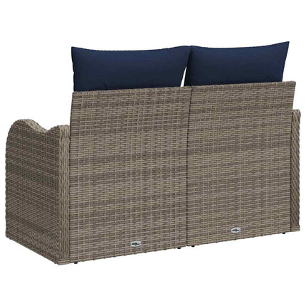 Trädgårdsoffa med kudde 121 x 62 x 69 cm konstrotting
