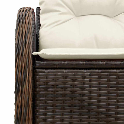 Trädgårdsoffa med kudde Brun 121 x 62 x 69cm konstrotting
