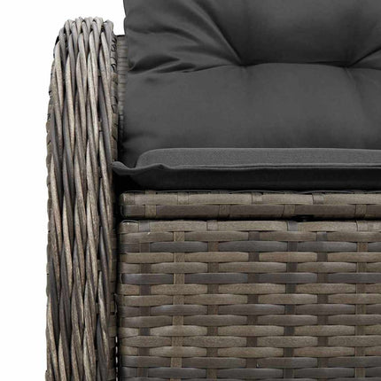 Trädgårdsoffa med kudde Grå 121 x 62 x 69cm konstrotting