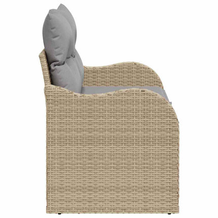 Trädgårdsoffa med kudde Beige 121 x 62 x 69cm konstrotting