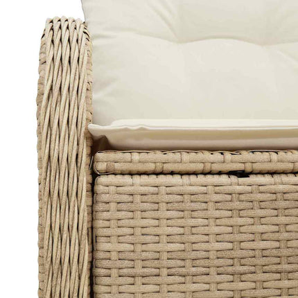 Trädgårdsoffa med kudde Beige 121 x 62 x 69cm konstrotting