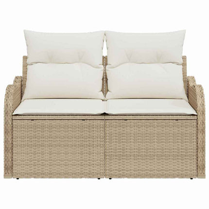 Trädgårdsoffa med kudde Beige 121 x 62 x 69cm konstrotting