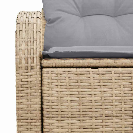 Trädgårdsoffa med kudde Beige 124 x 62 x 69 cm konstrotting