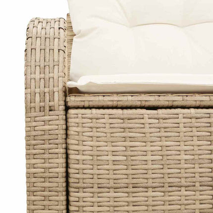 Trädgårdsoffa med kudde Beige 124 x 62 x 69 cm konstrotting