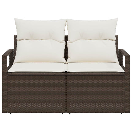 Trädgårdsoffa med kudde 120 x 62 x 69 cm konstrotting