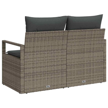 Trädgårdsoffa med kudde 120 x 62 x 69 cm konstrotting