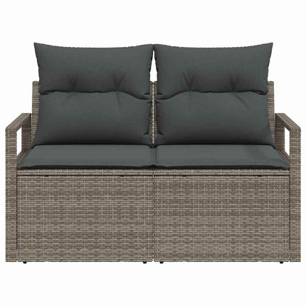 Trädgårdsoffa med kudde 120 x 62 x 69 cm konstrotting