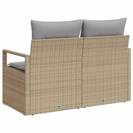 Trädgårdsoffa med kudde 120 x 62 x 69 cm konstrotting