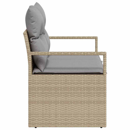 Trädgårdsoffa med kudde 120 x 62 x 69 cm konstrotting