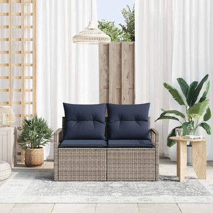 Trädgårdsoffa med kudde 120 x 62 x 69 cm konstrotting