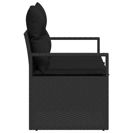 Trädgårdsoffa med kudde 120 x 62 x 69 cm konstrotting