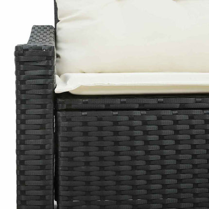 Trädgårdsoffa med kudde 123 x 62 x 69 cm konstrotting