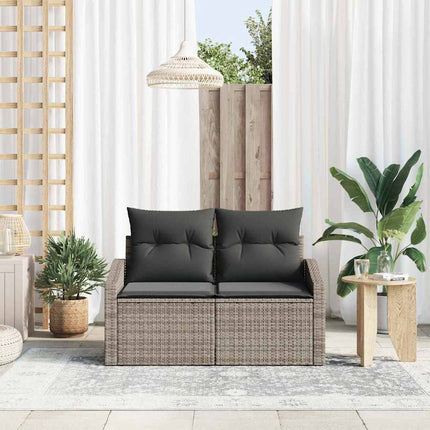 Trädgårdsoffa med kudde 123 x 62 x 69 cm konstrotting