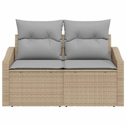 Trädgårdsoffa med kudde 123 x 62 x 69 cm konstrotting
