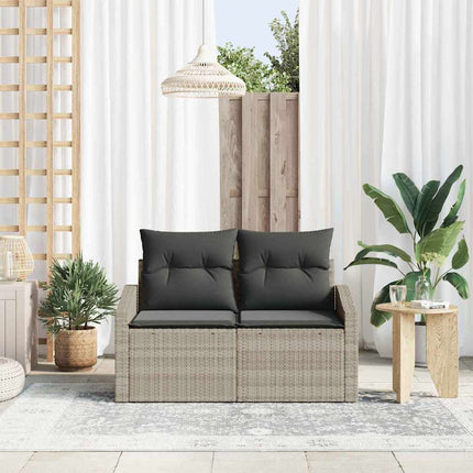 Trädgårdsoffa med kudde 123 x 62 x 69 cm konstrotting